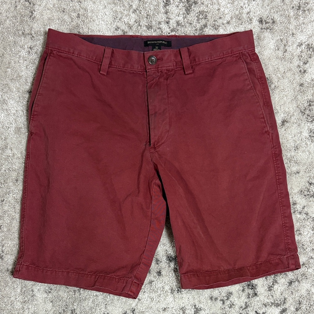 Bonobos Dark Red Men's Flat Front Shorts